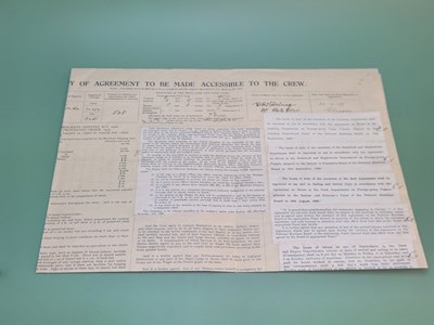 Lot 920 - Rare WW2 Merchant Shipping ephemera - RMS...