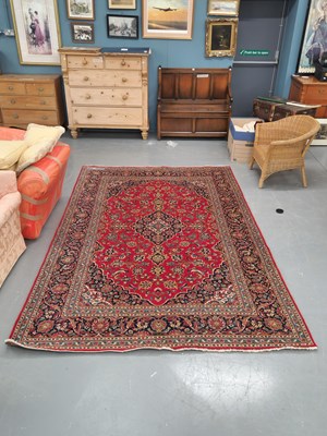 Lot 436 - A Persian Keshan carpet 314 × 209cm