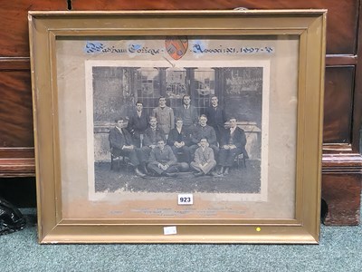 Lot 923 - A framed photograph of Wadham College...