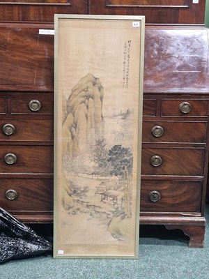 Lot 937 - Chinese school, framed scroll depicting...