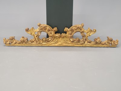 Lot 1281 - A 19th century gilt wood over cornice applique...