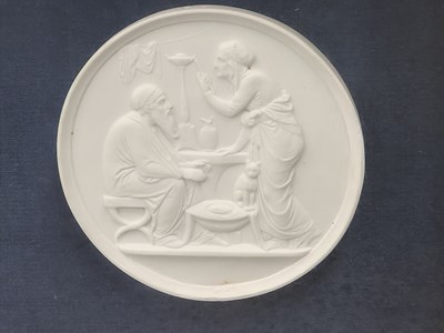 Lot 1814 - Two frames of two Bertel Thorvaldsen bisque...