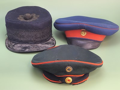 Lot 1350 - A Victorian officer's forage cap together with...