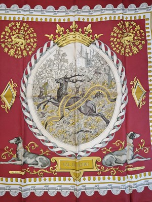 Lot 1273 - Scarves: a vintage Hermes 'Val De Loire' silk...