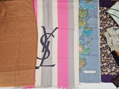 Lot 1250A - A quantity of designer and fashion scarves,...