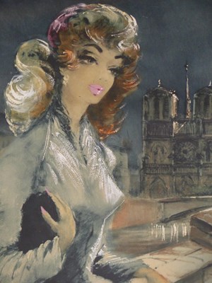 Lot 2728 - M Beder(?), mid 20th century, a young woman...
