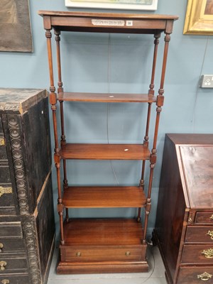 Lot 26 - A 20th century five tier whatnot with a single...