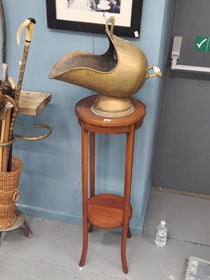 Lot 35 - An Edwardian mahogany two tier plant stand on...