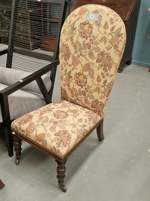 Lot 39 - A Victorian mahogany nursing chair in a...