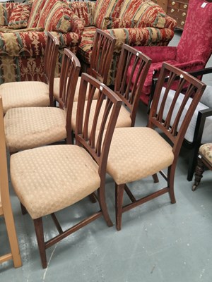 Lot 40 - A set of six antique mahogany fork back dining...