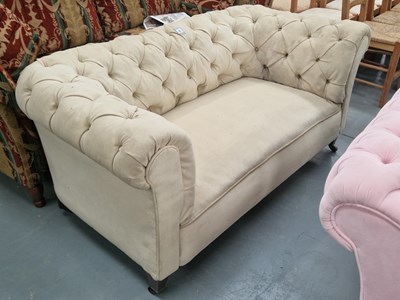Lot 42 - An early 20th century button back Chesterfield...