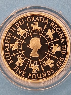 Lot 2863 - Royal Mint - 1993 Silver Proof £5 coin, 40th...