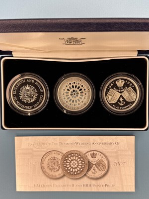 Lot 2865 - Royal Mint - 2007 Silver Proof three-coin set,...