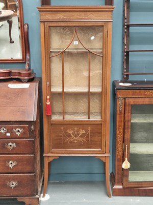 Lot 66 - An Edwardian inlaid mahogany display cabinet...