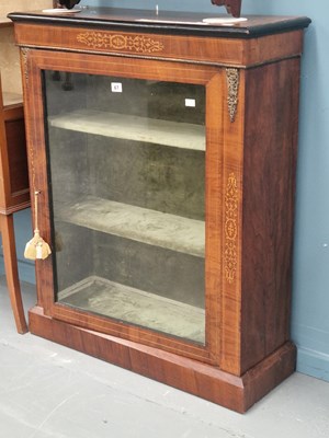 Lot 67 - An antique inlaid and ormolu mounted display...
