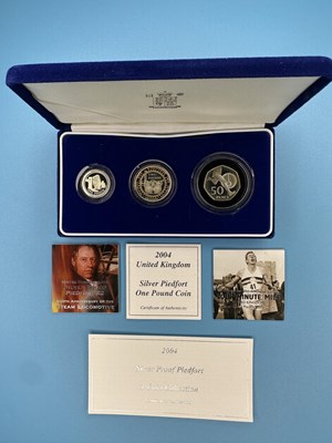Lot 2873 - Royal Mint - 2004 Piedfort Silver Proof 3 coin...