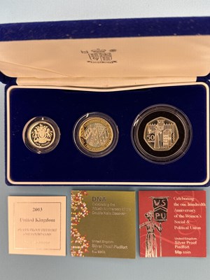 Lot 2874 - Royal Mint - 2004 Piedfort Silver Proof 3 coin...