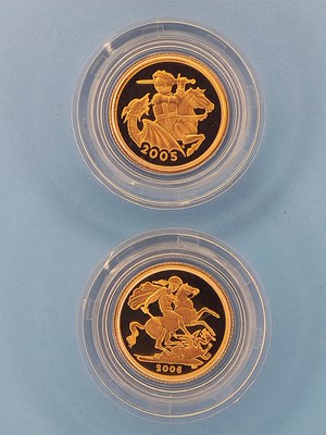 Lot 2894 - Royal Mint - 2005-2006 gold Proof Half...