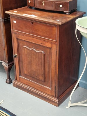 Lot 83 - A Victorian mahogany side cabinet, the single...
