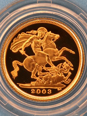 Lot 2941 - Royal Mint - 2003 Gold half sovereign coin.