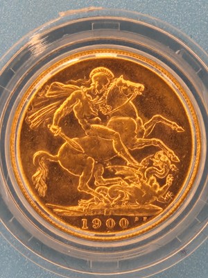 Lot 2948 - The Three Monarchs Sovereign, dated 1900,...