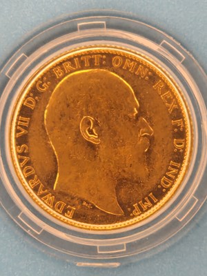 Lot 2952 - The Three Monarchs Sovereign, dated 1908,...