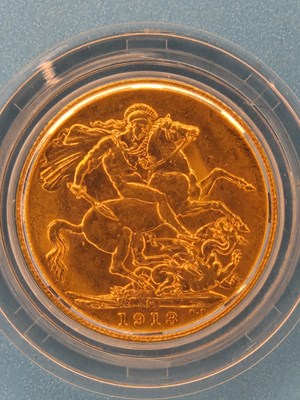 Lot 2957 - The Three Monarchs Sovereign, dated 1913,...