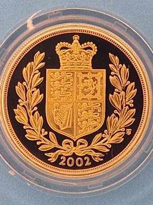 Lot 2958 - 2002 Gold Proof Five Pound, struck in 22ct...