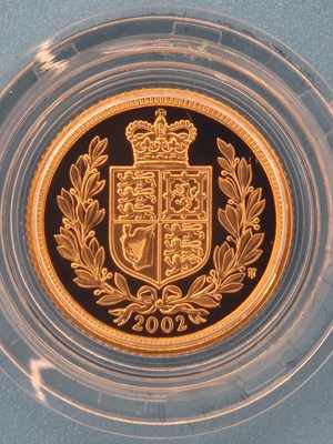 Lot 2961 - 2002 Gold Proof Half Sovereign, struck in 22ct...