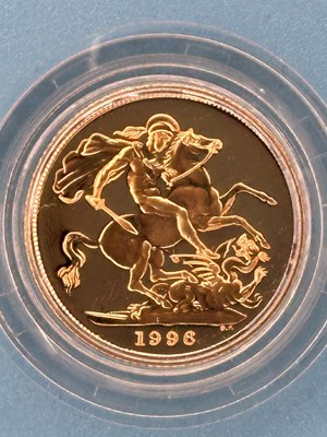 Lot 2995 - 1996 Gold Proof Sovereign, struck in 22ct gold...