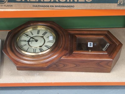 Lot 508 - A modern oak cased regulator wall clock