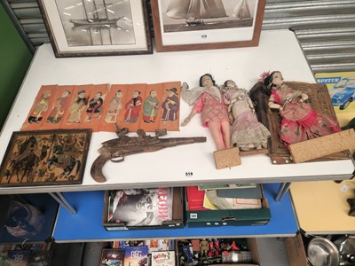 Lot 519 - Three Indian costume dolls, an early 19th...