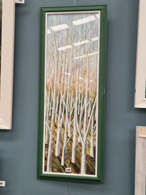 Lot 108 - Contemporary school, 'Silver Birches', acrylic...