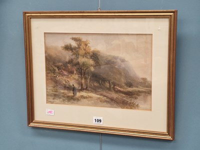 Lot 109 - Albert Marlow (1862-1911), pastoral scene with...