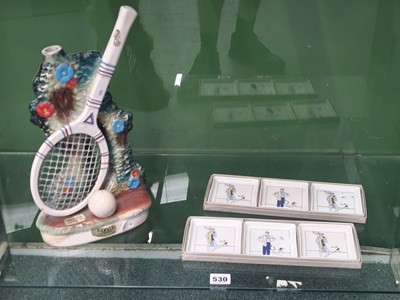 Lot 530 - Tennis themed; two boxed sets of three Lobjoy...