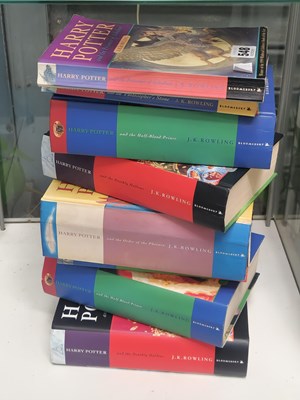 Lot 548 - Seven Harry Potter paperback books
