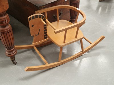 Lot 135 - A vintage child's rocking horse chair