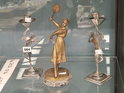 Lot 564 - Tennis theme; An early 20th century Art Deco...