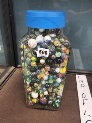 Lot 566 - A sweet jar of glass marbles