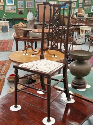 Lot 141 - A late Victorian mahogany lattice back bedroom...