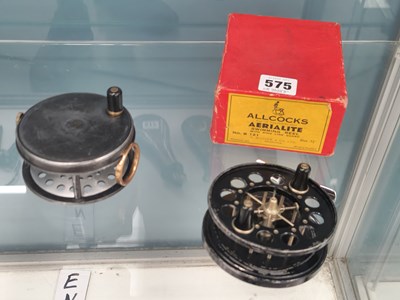 Lot 575 - Two fly fishing reels: Allcocks 'Aerialite'...