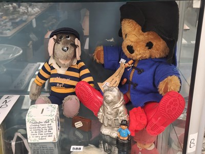 Lot 588 - Three Paddington Bear figures, a Coalport...