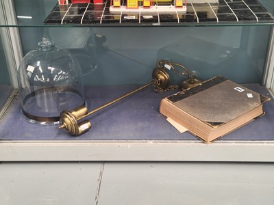 Lot 591 - A brass three socket ceiling light, a late...