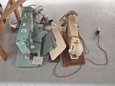 Lot 602 - A Singer and a Helvetia electric sewing machine