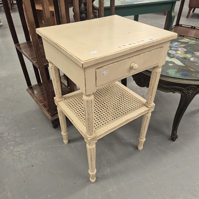 Lot 171 - A modern bedside table, the single drawer...