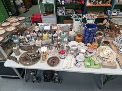 Lot 611 - Eight soda siphons, cooking utensils, two...