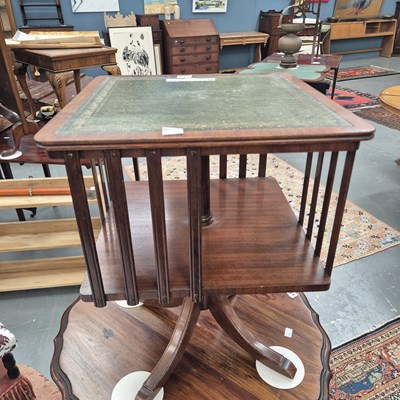 Lot 177 - A 20th century Reprodux mahogany revolving...
