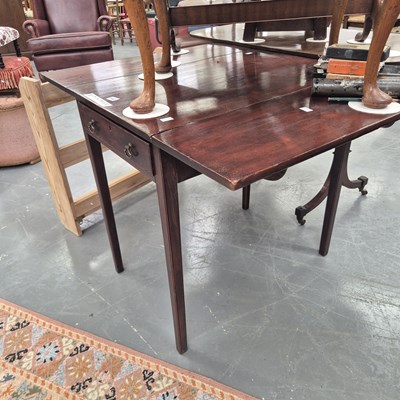 Lot 182 - A 19th century mahogany Pembroke table, the...
