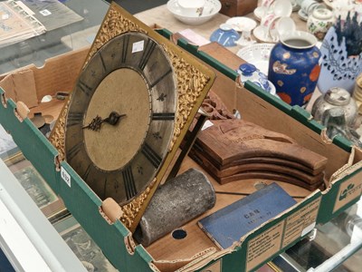 Lot 632 - A long case clock movement, Ø 30.5cm. Chapter...