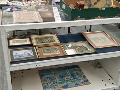 Lot 633 - Six frames of tennis related prints